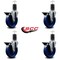 Service Caster 5'' Solid Poly Swivel 1-5/8'' Expanding Stem Caster Set with Brake, 4PK SCC-EX20S514-SPUS-PLB-158-4 - alternate 4